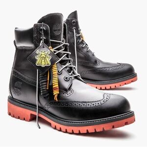RARE BBC Billionaire Boys Club Bee Line x Timberland 6 inch Brogue Black 10.5